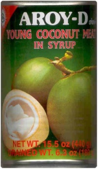 Young coconut meat in syrup 400ml AROY-D